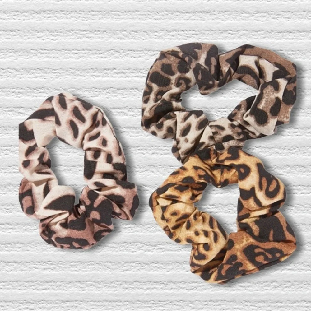 nOir Ombre Leopard Scrunchies